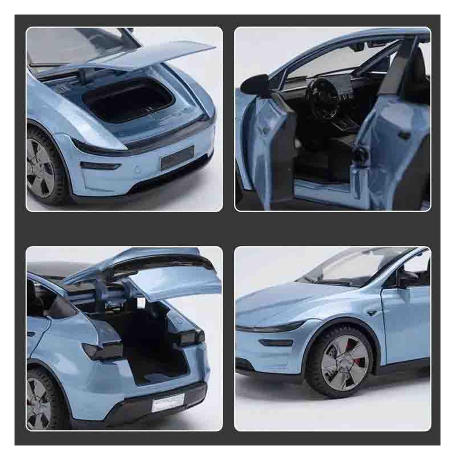 Modellauto Automodell Für Model Y Modellauto Modellfahrzeuge | 1:32 Metallauto Sammlung Modell(Blau)