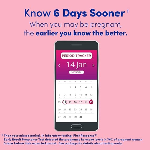 Miniatura 7 de First Response Prueba de embarazo de resultados tempranos, 2 unidades (el embalaje y el diseño de prueba pueden variar) (paquete de 2)