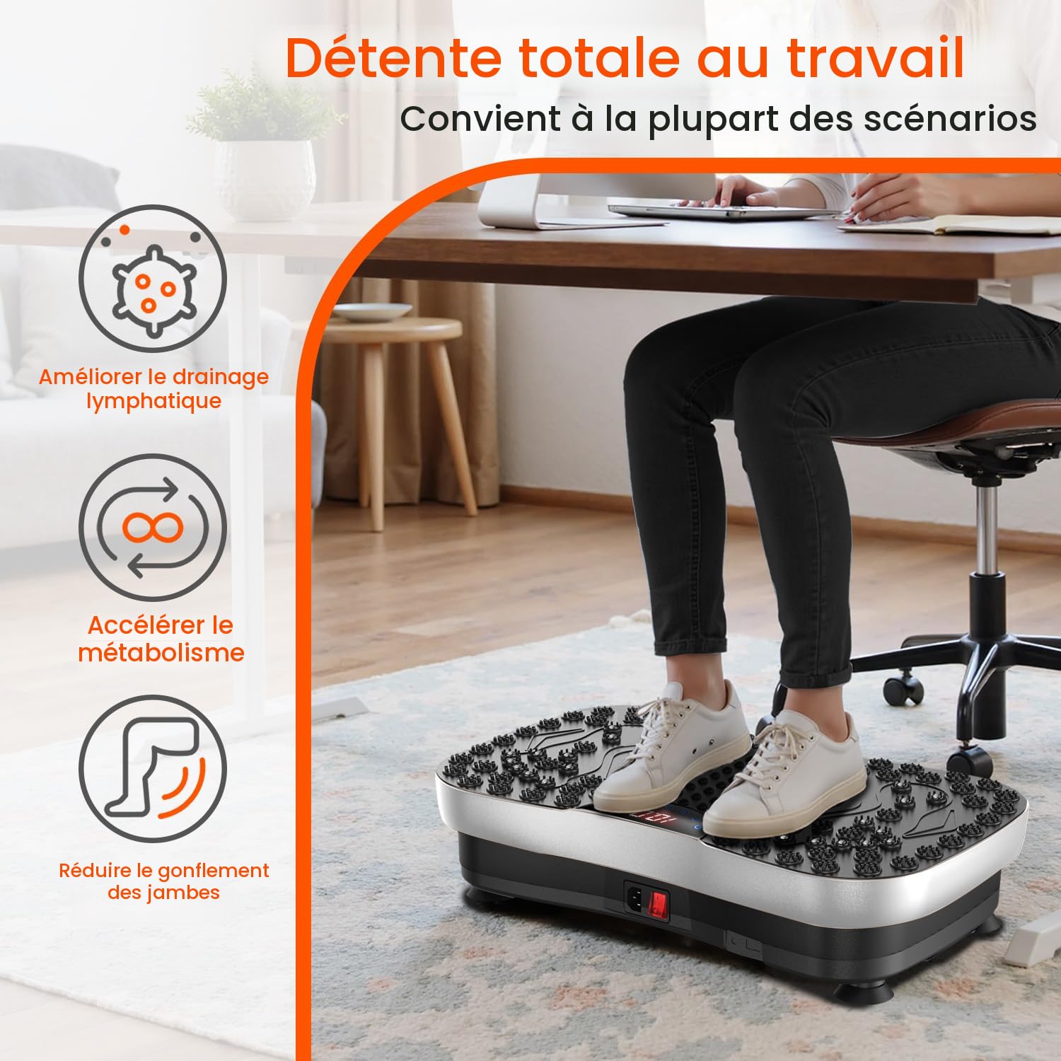 HOTWAVE Machine d'exercice à plaque vibrante pour drainage