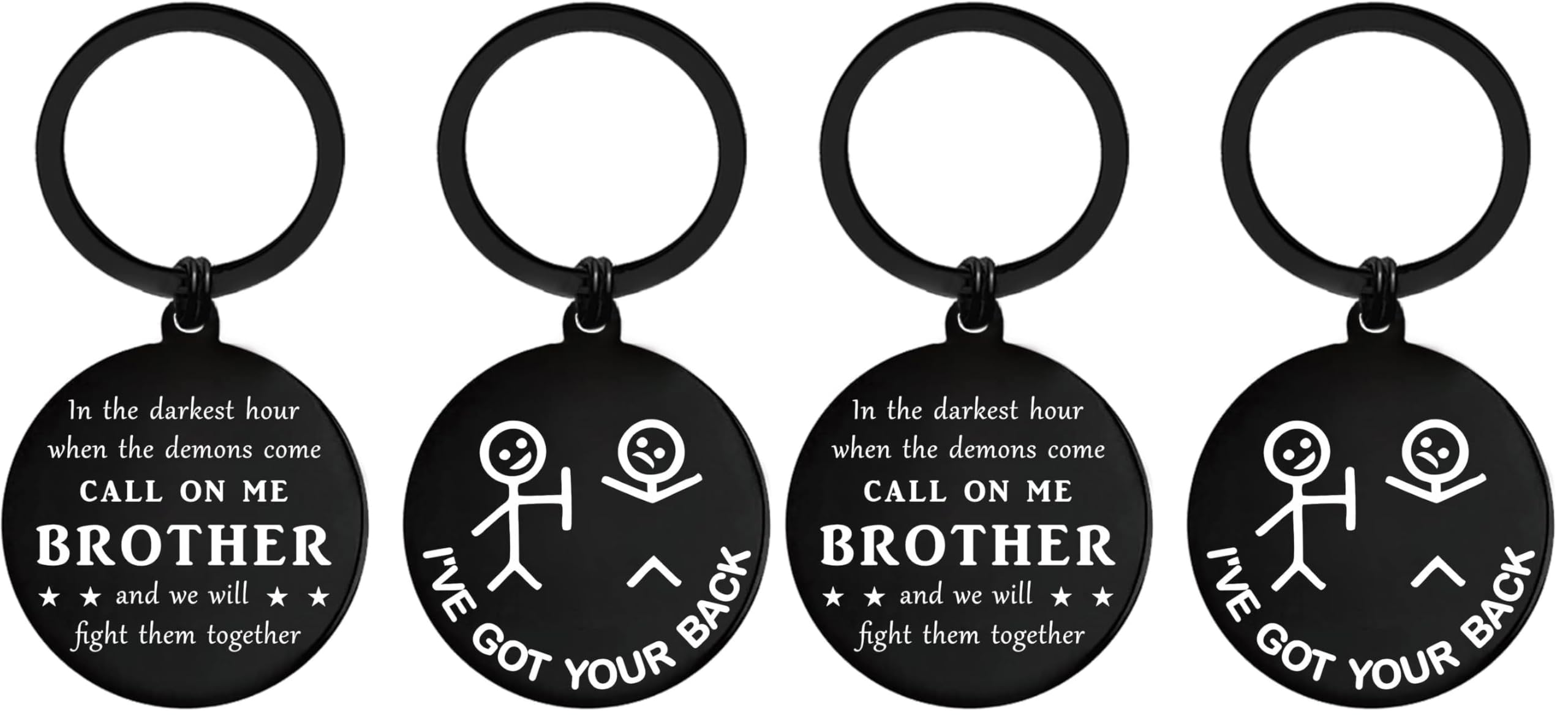 ENGZHI Best Friend Keychain Gifts for Men Male, I've Got You Back, Call On Me Brother Key Chain