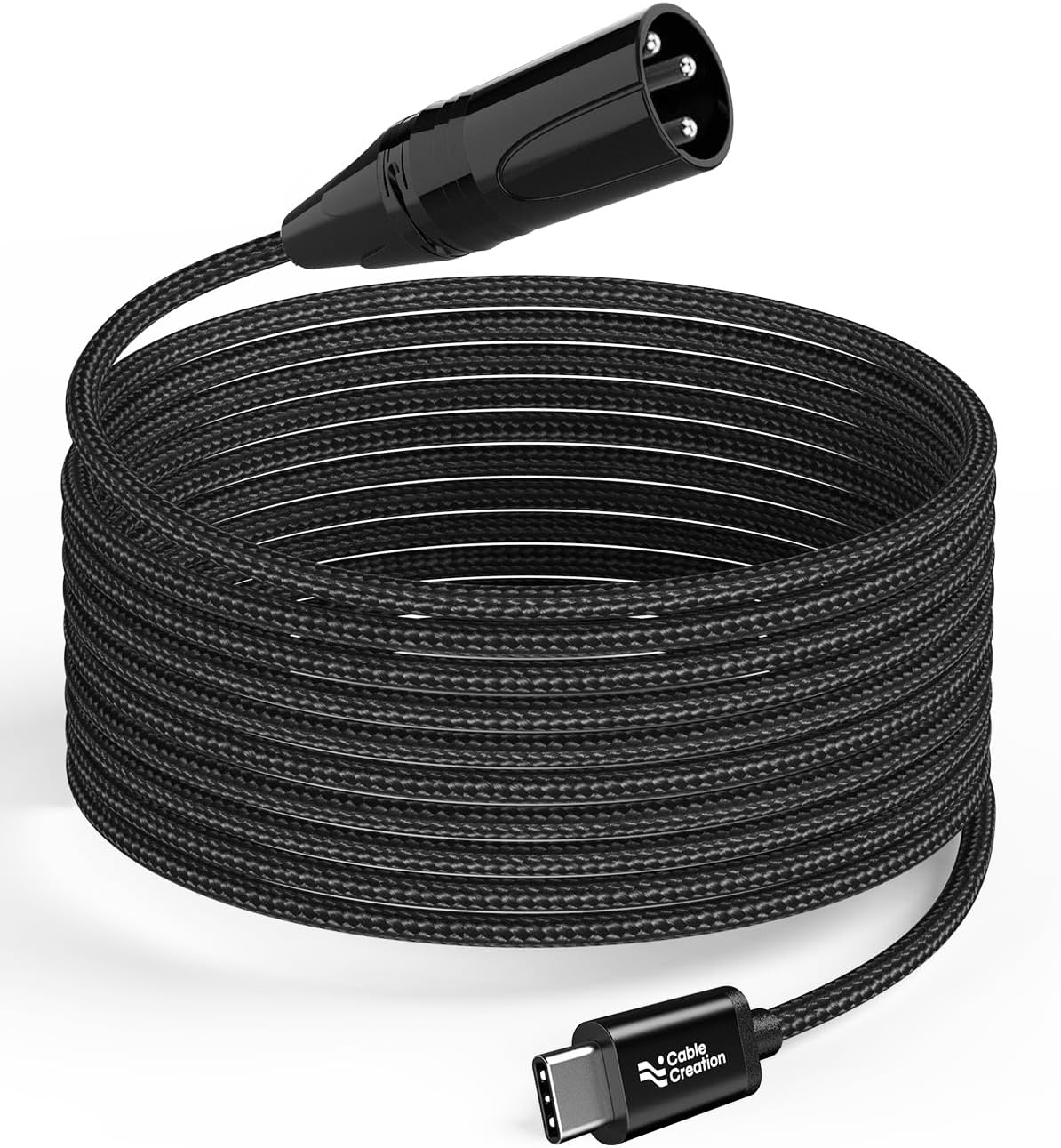 CableCreation USB C to XLR Cable, About 3 Meters, Type C to XLR Male Audio Output Braided Stereo Cable, Amplifier, Speaker, Mixer Console, Compatible with Cell Phone/Laptop/Tablet, Windows/macOS/iOS