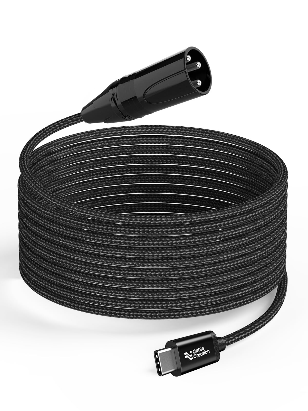CableCreation USB C to XLR ケーブル， 約3メートル、Type C to XLR オス端子 オーディオ出力 編組ステレオケーブル、アンプ、スピーカー、ミキサーコンソール対応、携帯電話/ノートパソコン/タブレット、Windows/macOS/iOS/Android/Linux対応
