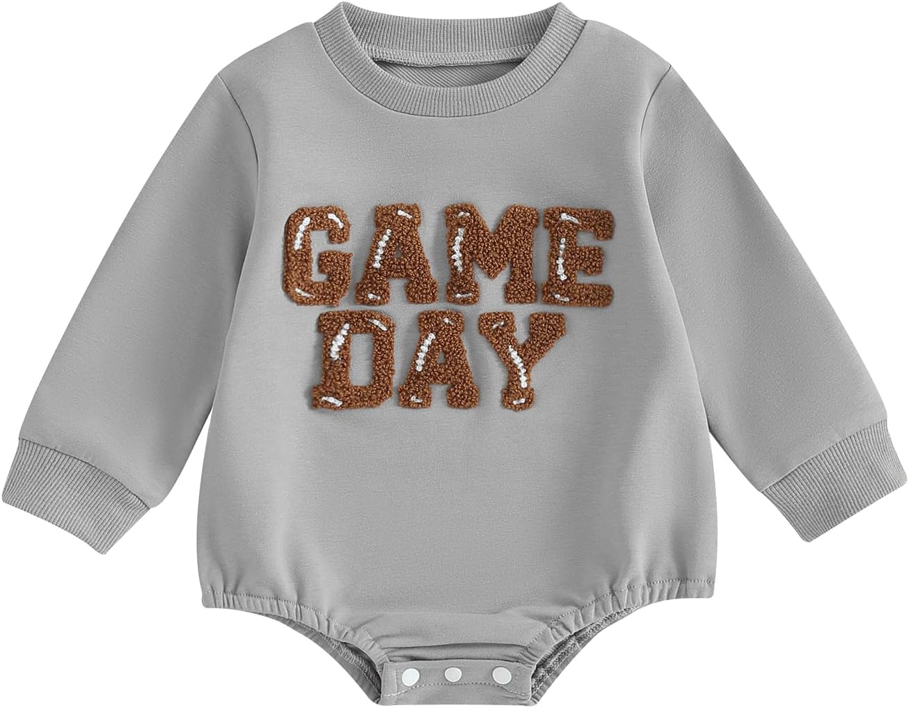mlpeerwBaby Football Romper Outfit Long Sleeve Cute Newborn Onesie Crew Neck Letter Print Fall Winter Clothes For Girl Boy