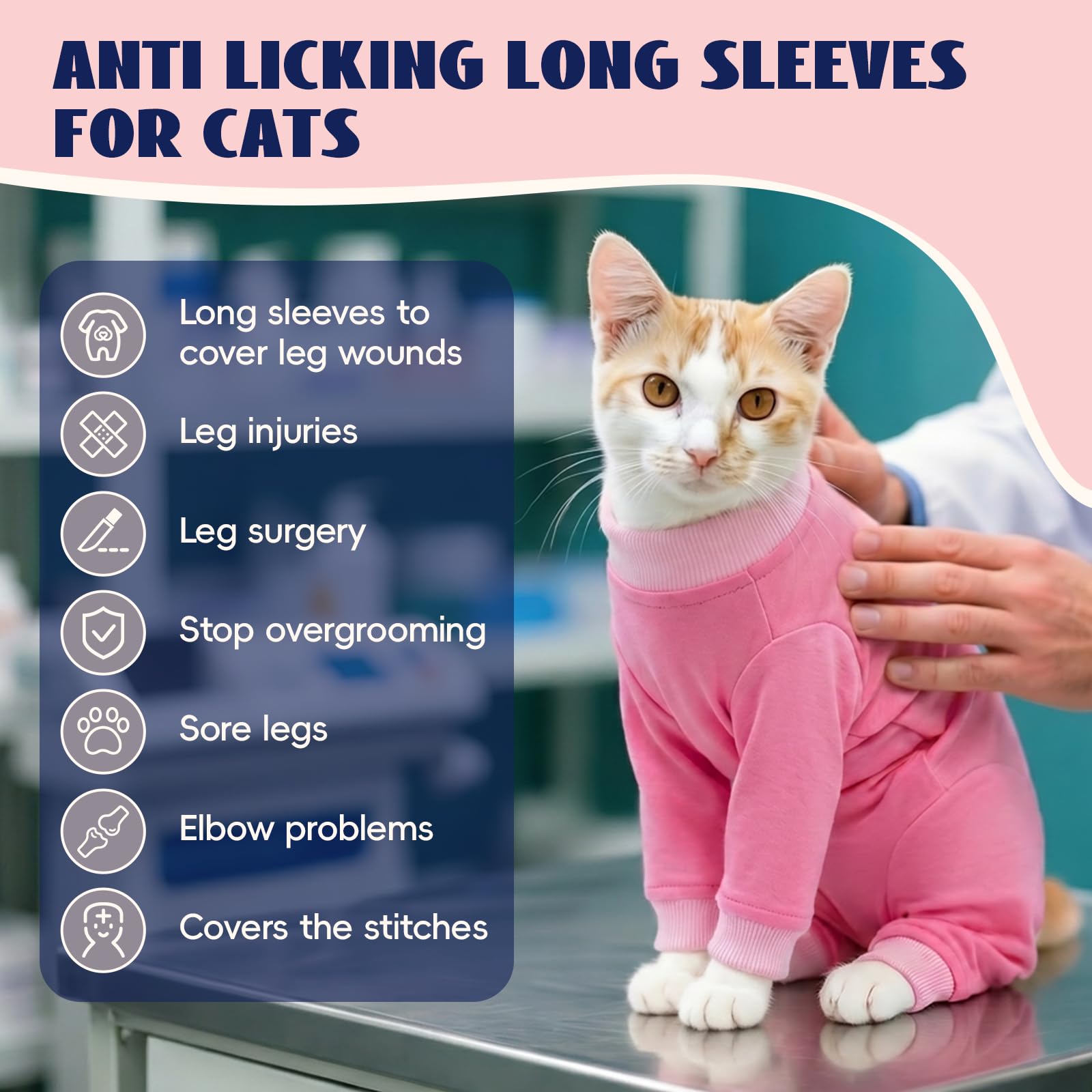 Body Gata Esterilizacion, Transpirable Ropa De Recuperación Postoperatoria Traje Anti Lamida Para Gatos Camiseta De Recuperación Body Operacion Tras La Esterilización O Castración(Rosa, M)