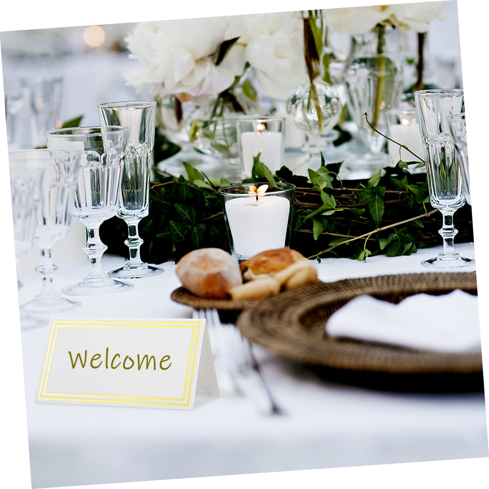 DOITOOL 3 Sätze Tischkarten Mit Bronziertem Design Elegante Namenskarten Für Hochzeiten Und Dinnerpartys Hochwertige Tischdekoration 60 Stück * 3