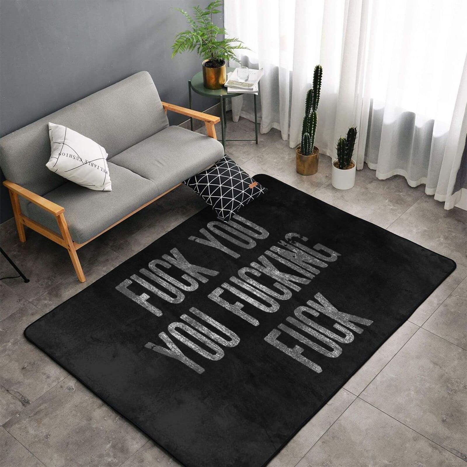 Amazon.com: Fuck You You Fucking Fuck Area Rugs Home Decor Floor 