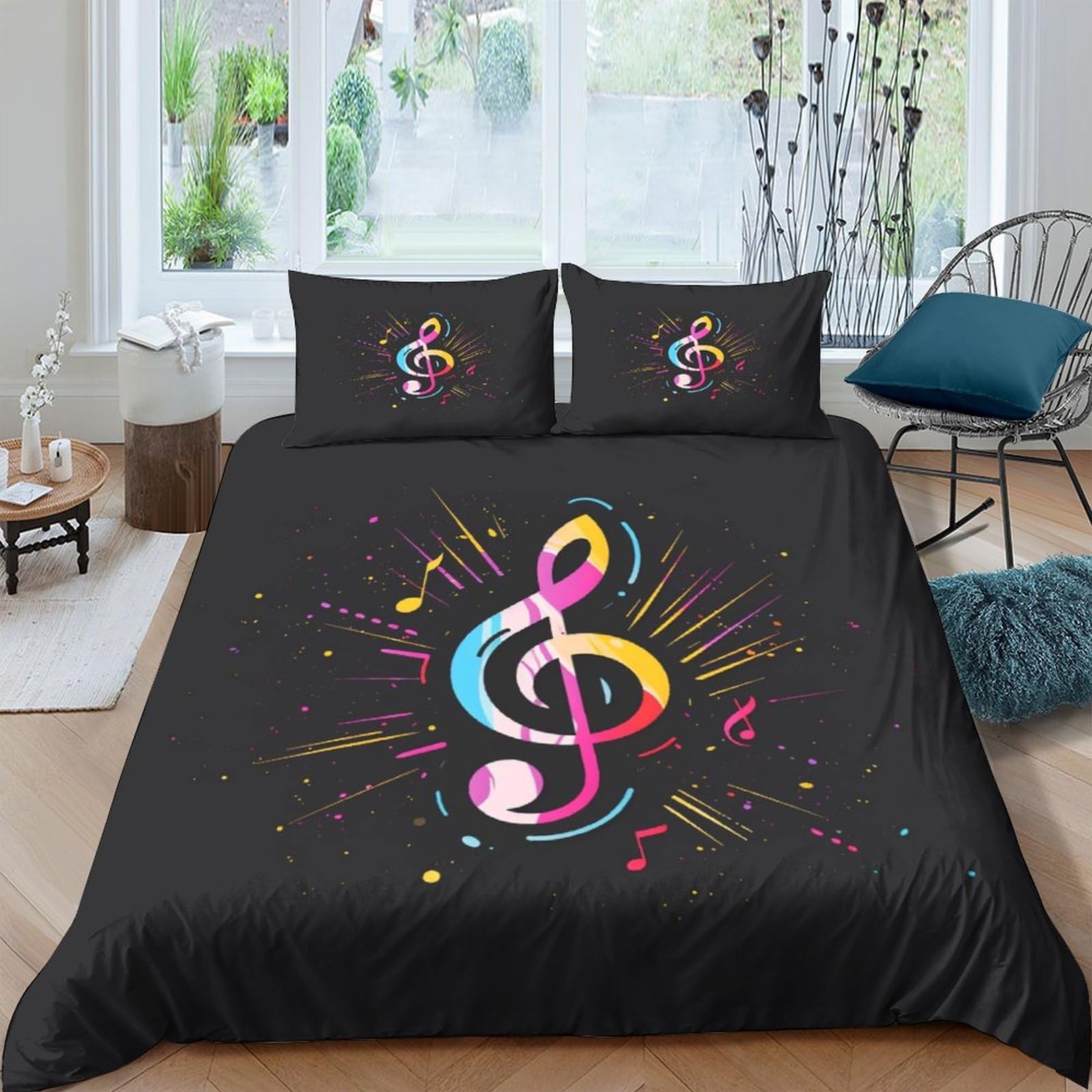 Housse de couette notes de musique pour transformer votre chambre en un cocon de douceur relaxant