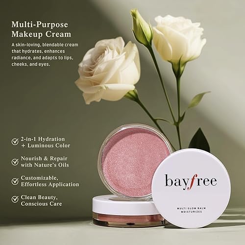 Miniatura 3 de bayfree Mulit Glow Balm, rubor crema para mejillas, maquillaje facial con bálsamo de rubor, acabado radiante, color hidratante, cremoso, ligero y