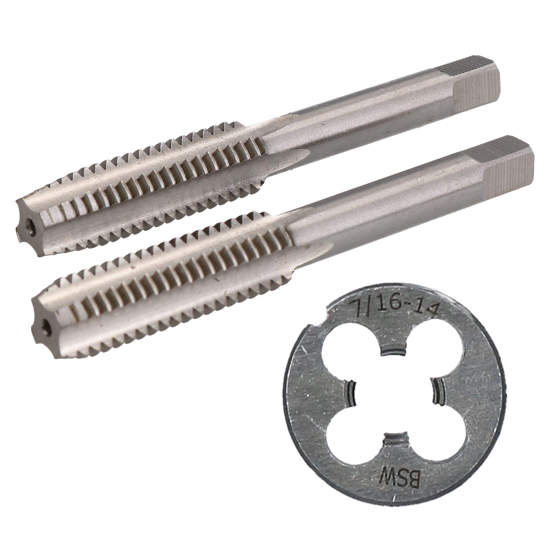 7/16" x 14 BSW Whitworth Tap & Die Set Taper Plug & Die Tungsten Steel