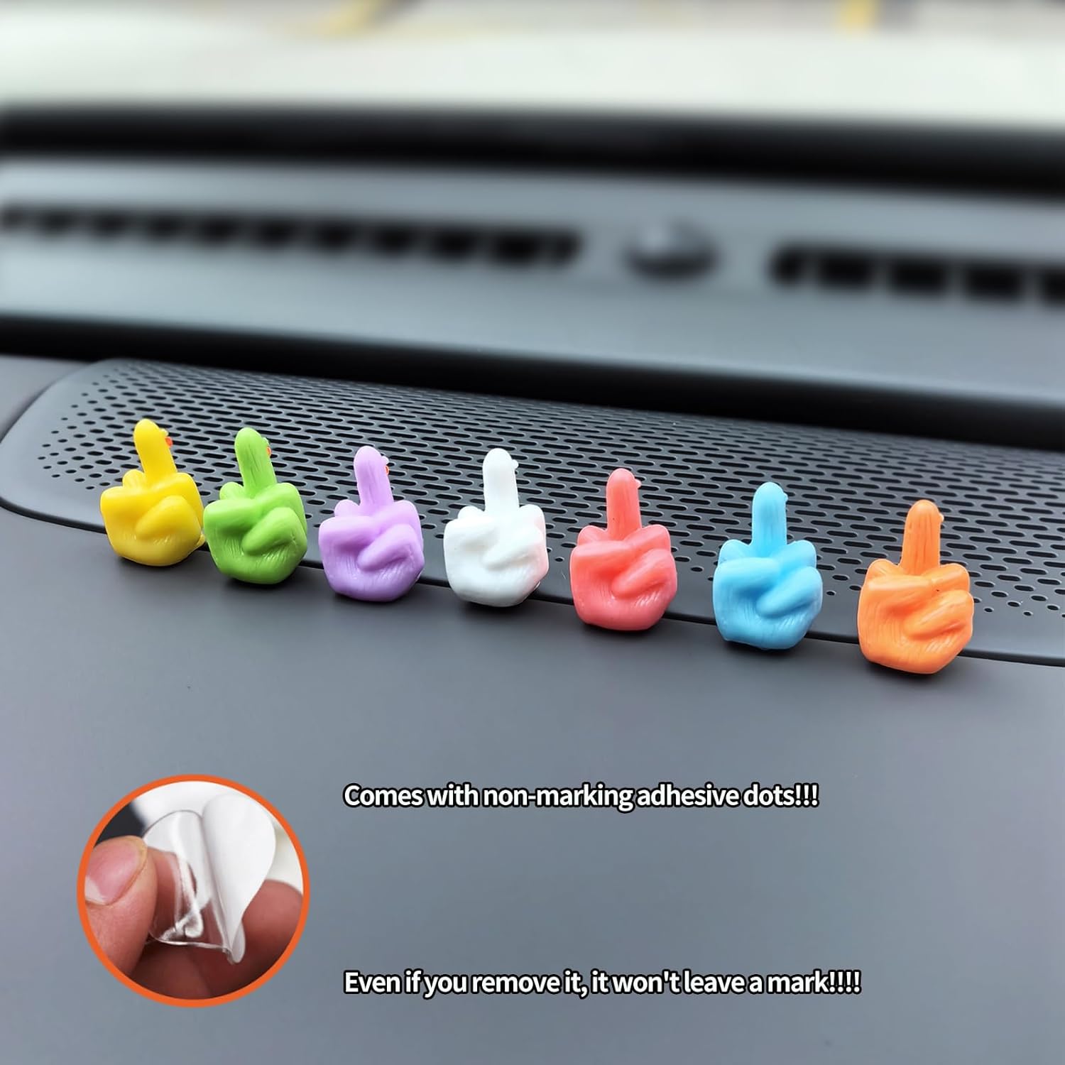 Funny Mini Ducks Colorful Tiny Resin Ducks Figurine Fun Fingers Design Miniature Ducks for Hiding and Seek Prank, Little Ducks to Hide for Dollhouse Office Car Accessories Decor, H 1.06in (35PCS) - Image 4