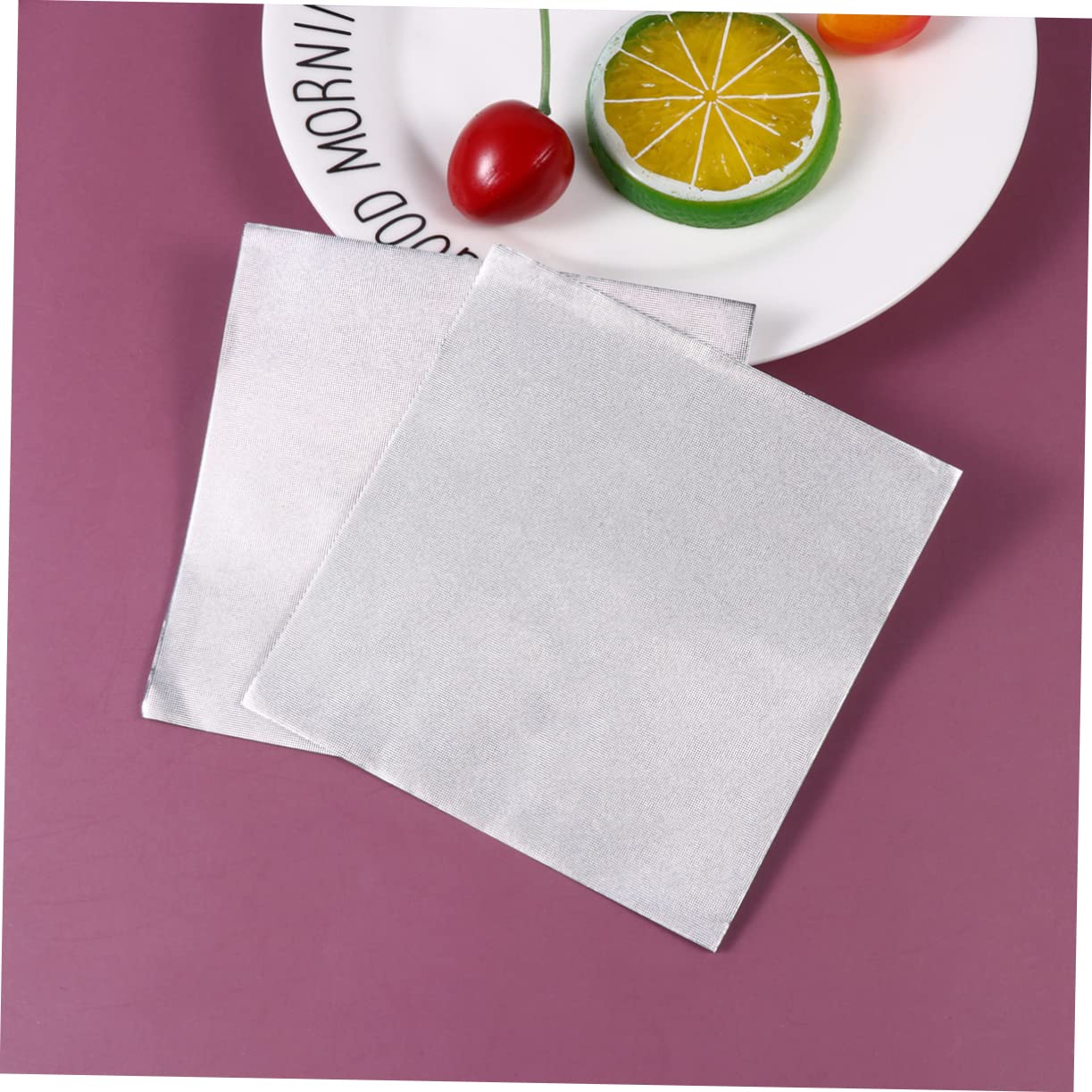 MOLUCKFU Aluminium Foil Paper Rolls 300pcs Silver Foil Wrapping Paper for Candy Tea