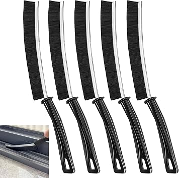 FANTEXY 5 Pieces Crevice Cleaning Brush, Thin Gap Cleaning Brushes Tool with PET Bristles for Kitchen, Bathroom, Household, Windows Groove, Faucet, Sinks