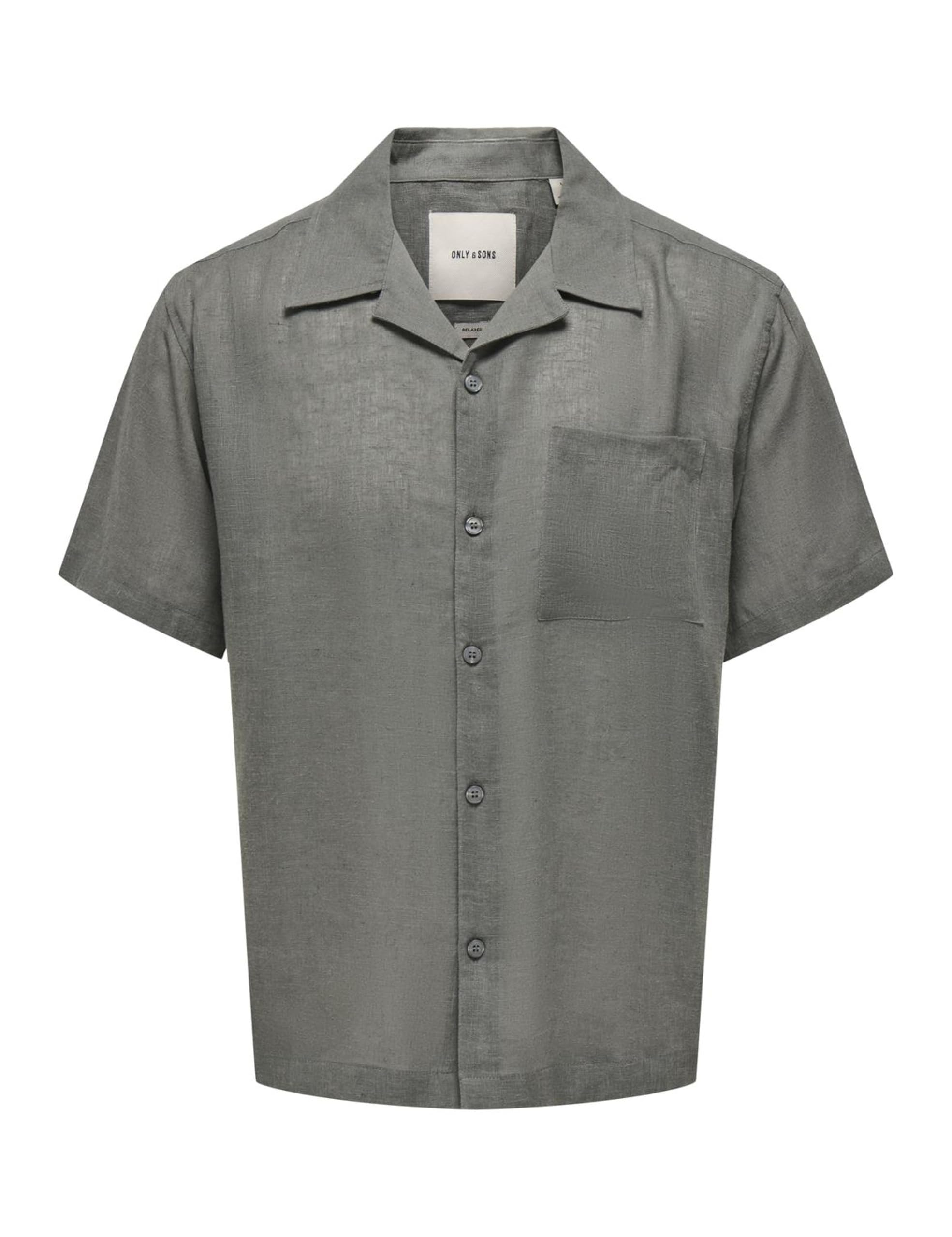 Only & Sons Herren Only & Sons Male Hawaii-Hemd Onslaurence Leinen Hawaii-Hemd Onslaurence Linen Resort Collar Ss Noos (1er Pack)