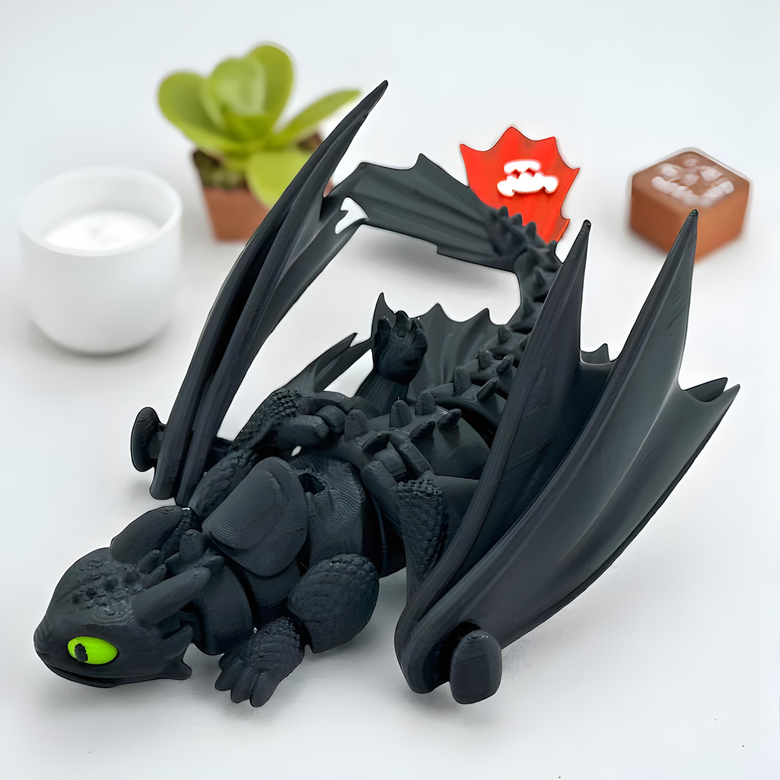 Azoth Adorable Toothless Dragon - Night Fury Collectible Toy for Boys, Girls & Anime Lovers - Dragon Action Figure Toys for Teenagers & Toy Collectors (Night Fury Edition)-picture-12
