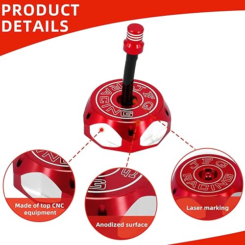 Miniatura 21 de Tapón de gasolina para motocicleta de 19 pulgadas, con válvula de respiradero, universal, CNC para SSR, Taotao Apollo 125, 110, Coolster Raptor Verde