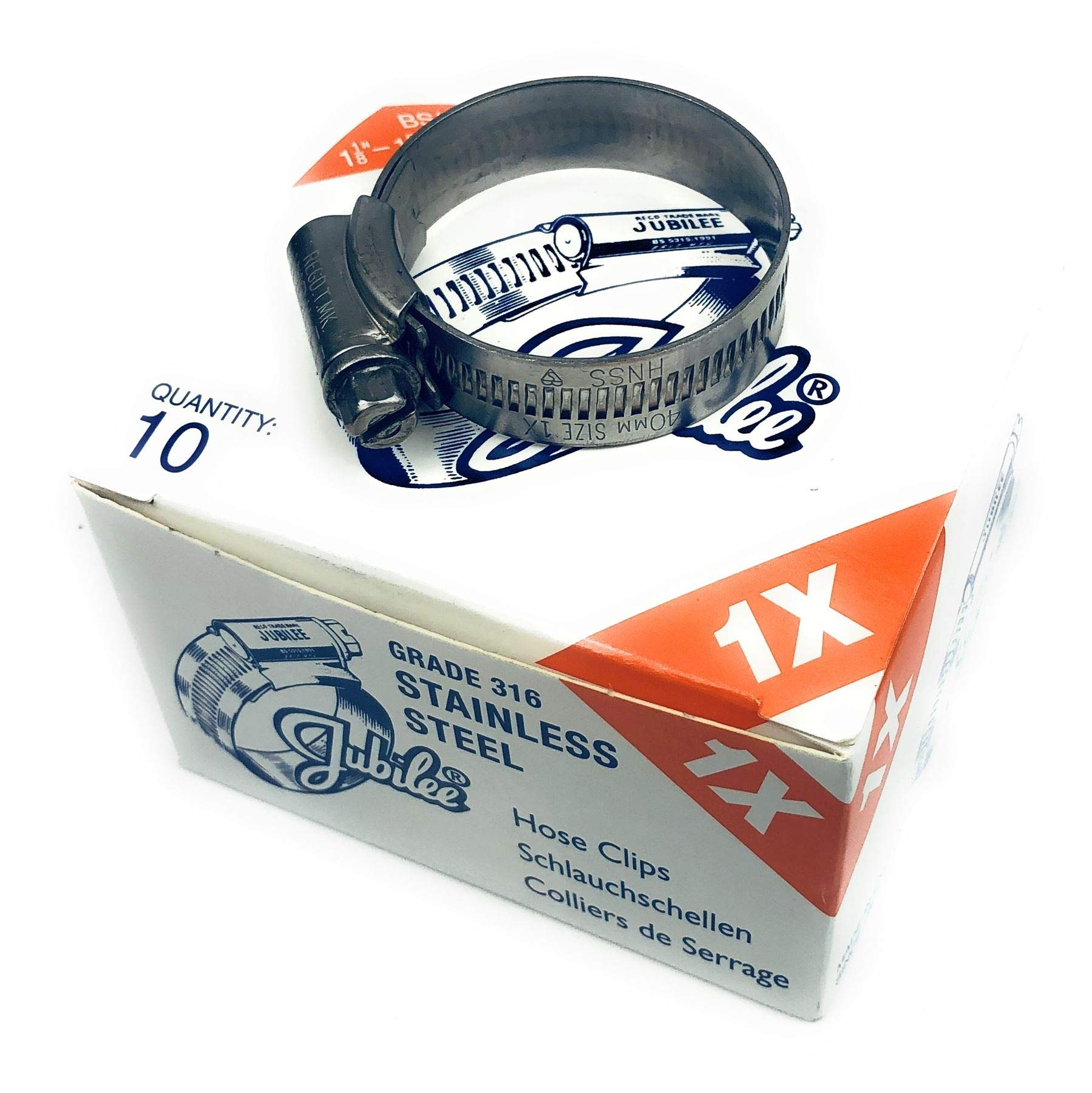 Best Price Square Silver Jubilee® Stainless Steel Ss316 Hose Clamp 30-40Mm X 10