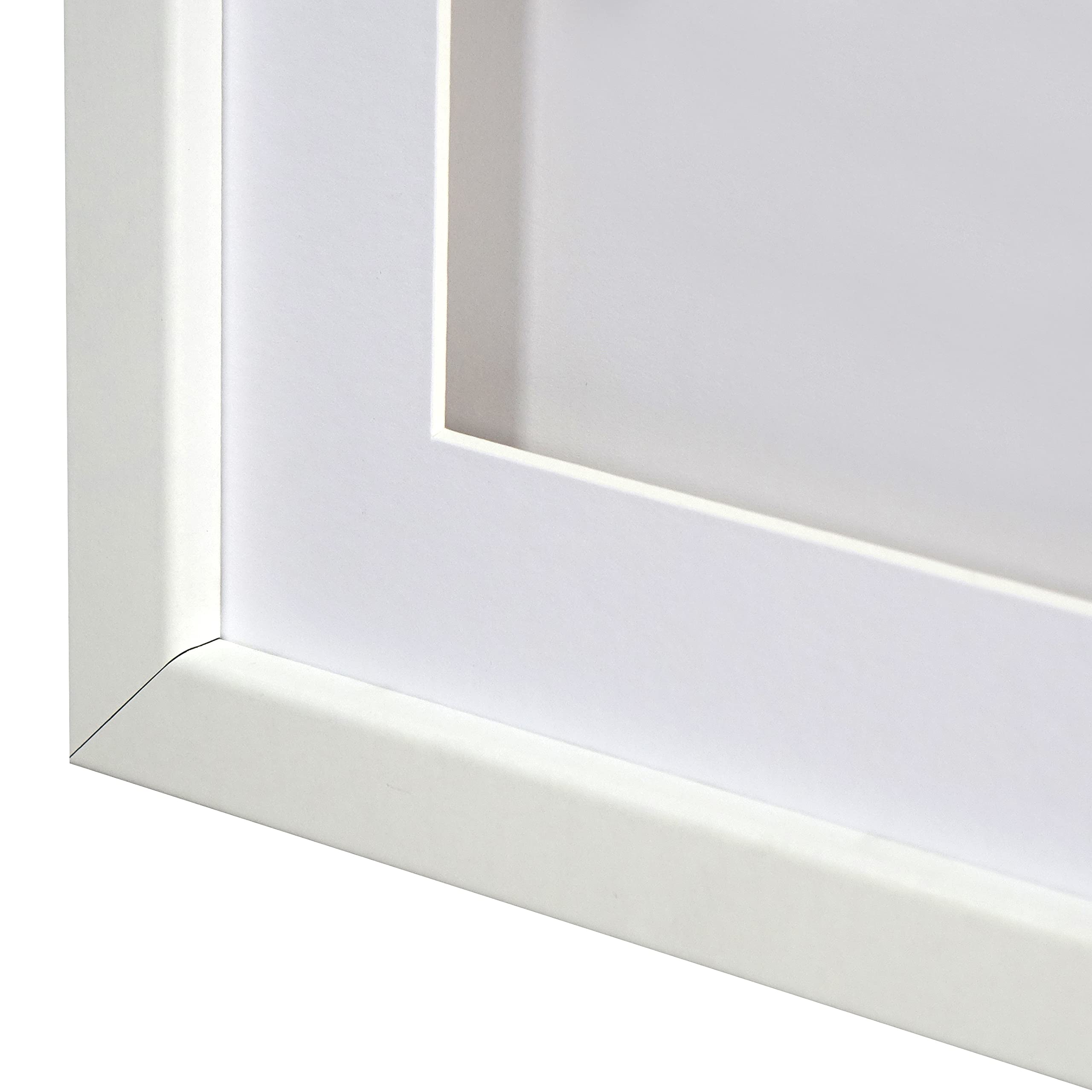 Vivarti DIY Adulto 3D montado + Doble Apertura Camiseta Deportiva Marco de Pantalla 61 x 91.5cm - Marco Blanco, Montaje Blanco, Tarjeta de Respaldo Blanca