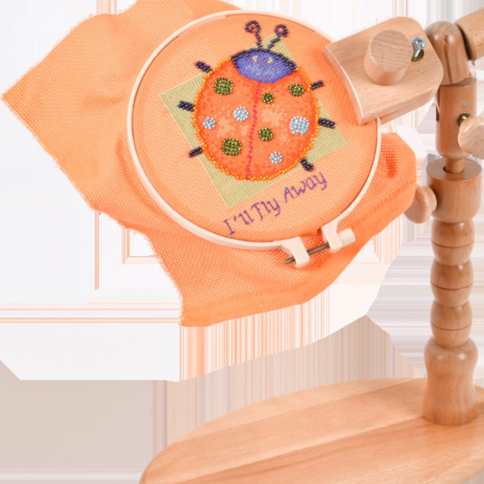 Supporto per telaio da ricamo in legno, altezza regolabile, supporto per telaio da ricamo in legno per principianti