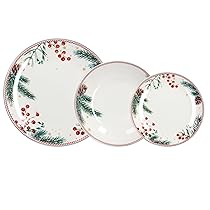 Tognana Candy Christmas, Servizio piatti 18 pezzi, porcellana, Bianco