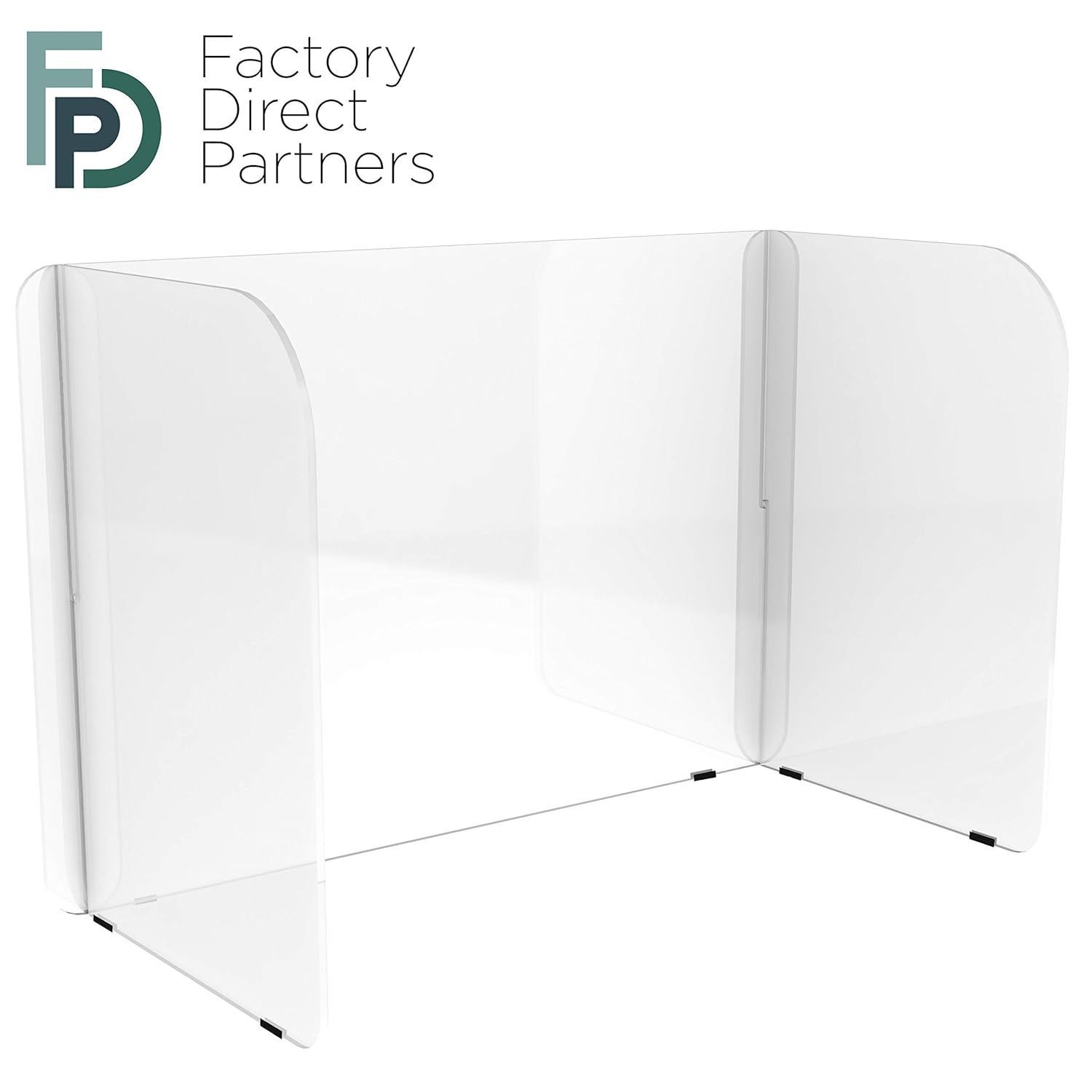 FDP Clear 3/16" Thick Acrylic Children's Tabletop Divider, 16 inch Height (4-Pack); Three-Panel Sneeze, Cough, Talk Guard, Plexiglass Desk Shield, Protective Barrier for Table or Countertop - Small: Industrial & Scientific
