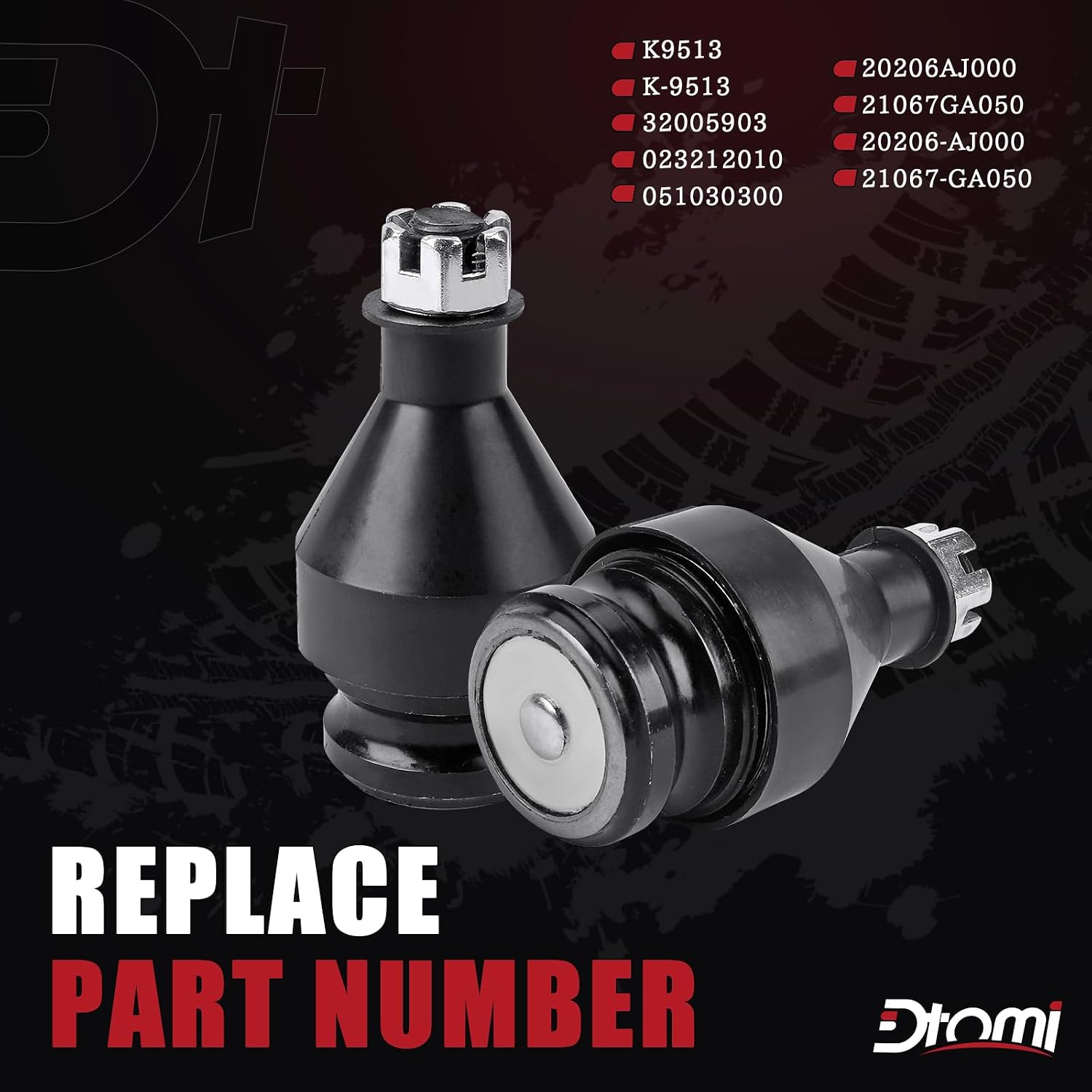 Front Lower Ball Joint Compatible with Subaru Vehicle Outback 00-24 Impreza 93-16, Baja 03-06, Forester 98-18, Legacy 90-24, WRX STI 13-19, Saab 9-2X 05-06 Replace# K9513 20206AJ000 21067GA050 (2PCS)