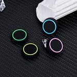 DLseego 4PCS Poignées de pouce conçues pour le commutateur Nintendo 2 (2025), Soft Silicone Joycon Contrôleur analogique Protection antidérapante Bouton Joy Con Bonnets de joystick Couvertures, Circle - noir