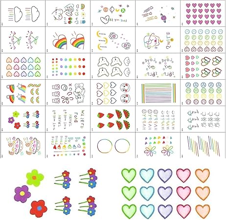 Amazon Co Jp Aplans タトゥーシール 韓国 ヘナタトゥー ジャグアタトゥー タトゥー ジャグ タトゥーシール 花 シールタトゥー カラフル 服 ファッション小物