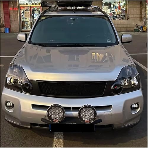 Miniatura 6 de Compatible con Nissan X-trail 2008 2009 2010 Año Front Center Racing Rejilla Kit de accesorios de cuerpo (Color negro brillante)