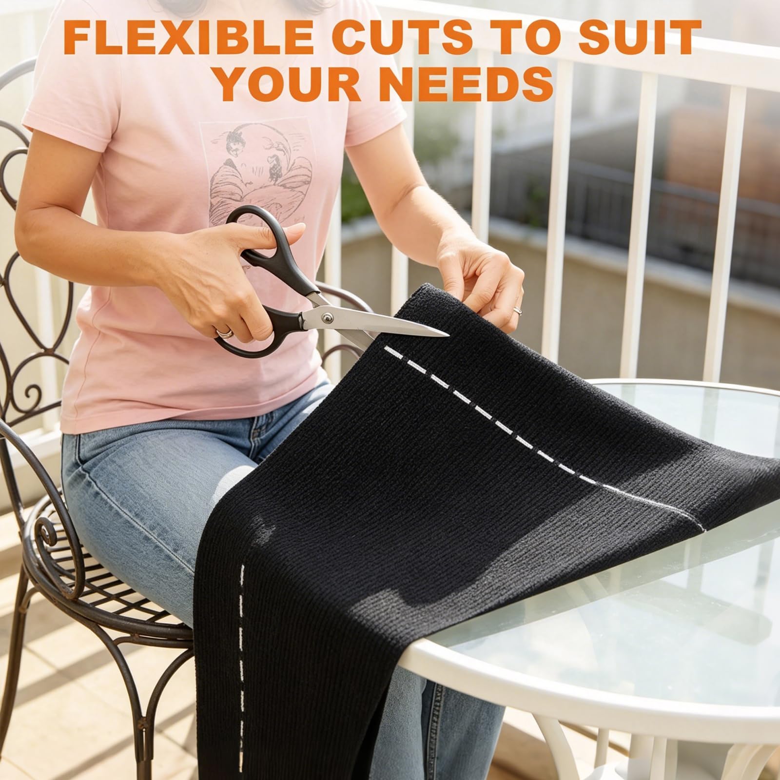 Brise Vue Balcon 150x1000cm avec Attaches de câble, Cache Occultant Exterieur avec 150 g/m² HDPE, Protection UV, Opaque Résistant au Vent pour Jardin Terrasse, Anthracite