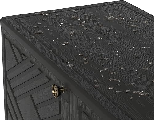 Miniatura 8 de ADDOK Armario de almacenamiento de plástico para interiores y exteriores, 34 x 15 x 34 pulgadas con 1 estante, cobertizo de almacenamiento al aire