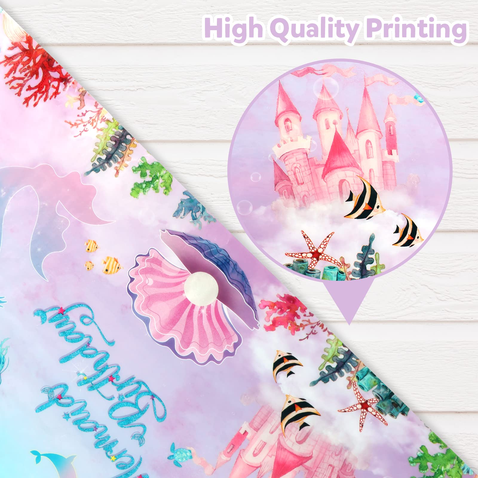 Tovaglia Paillettes Olografica Turchese – 139x260 Cm – Per Festa Sirena E Compleanni