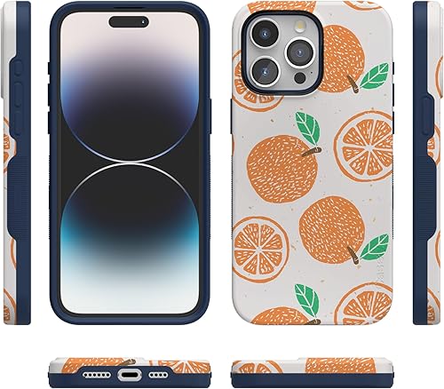 Vista 387 de Casely Funda para iPhone 15 Pro Max Jardín Secreto Flores mixtas Funda atrevida Compatible con MagSafe y botón de acción Secret Garden