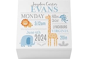 Let's Make Memories Personalized Kids Keepsake Box - Mom's Memory Box for...