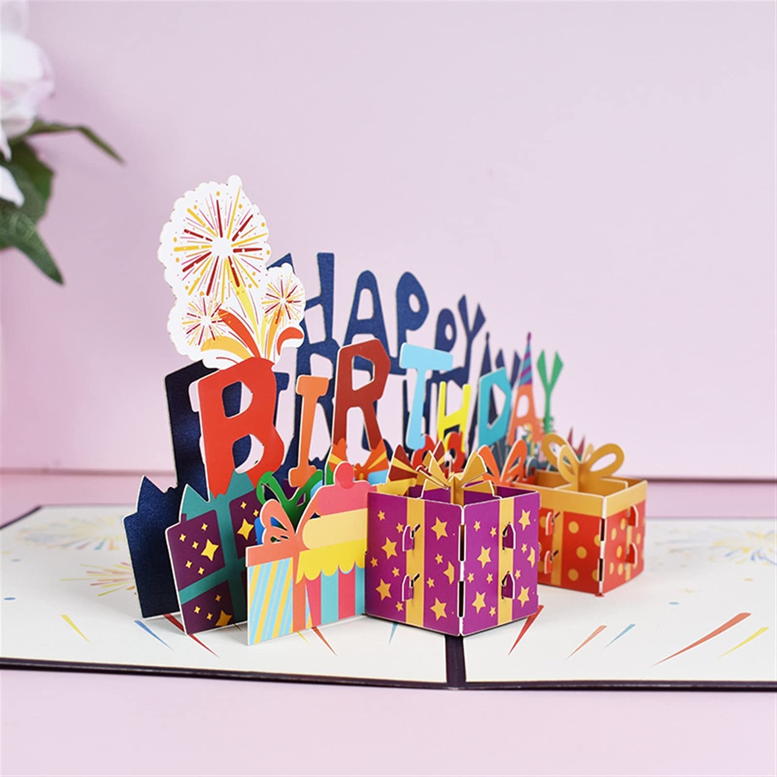 Geburtstagskarten Geburtstag 3D-Gruß-Karte Alles Gute ZUM Geburtstag Handgemachte Popup-Karte mit Umschlag für Mädchen Kinderfrau Geburtstag Geburtstagskarte
