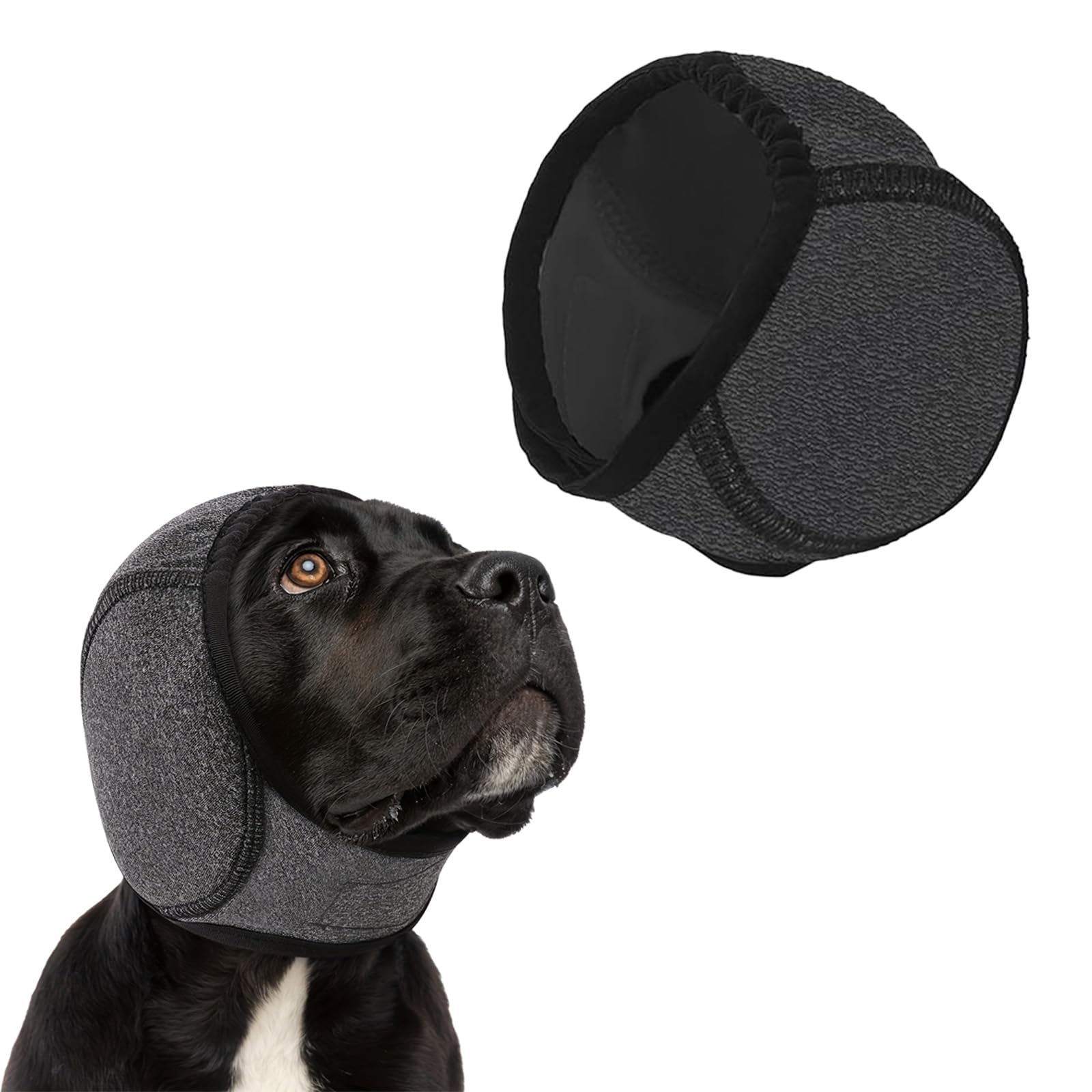 Paraorecchie per Cani Antirumore, Fascia Elastica Morbida e Traspirante con Protezione da Acqua Vento e Vibrazioni, Copri Orecchie per Bagno Asciugatura Viaggio Passeggiate