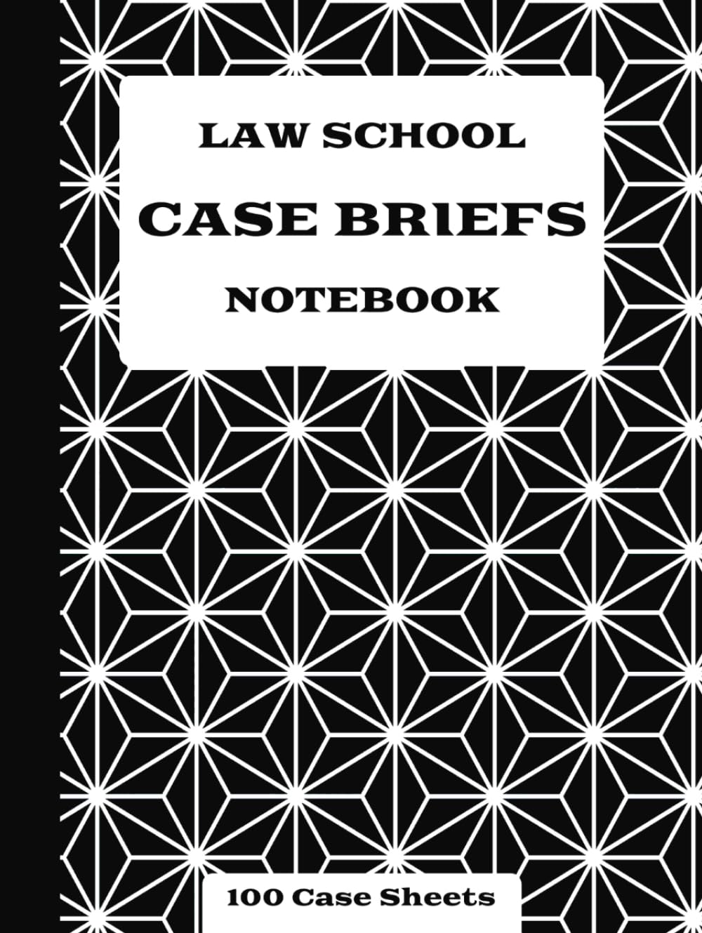 Law School Case Briefs Notebook: Black Pattern Design: Legal Journal Template for Trial, Criminal and Civil Analysis