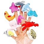 10Pcs Story Time Finger Puppets - Different Cartoon Sea Animal Finger Puppets for Toddlers Easter Basket Stuffers