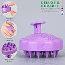 RENESMEE Hair Scalp Shampoo Massager Brush, Soft Silicone Bristles, Purple gallery image