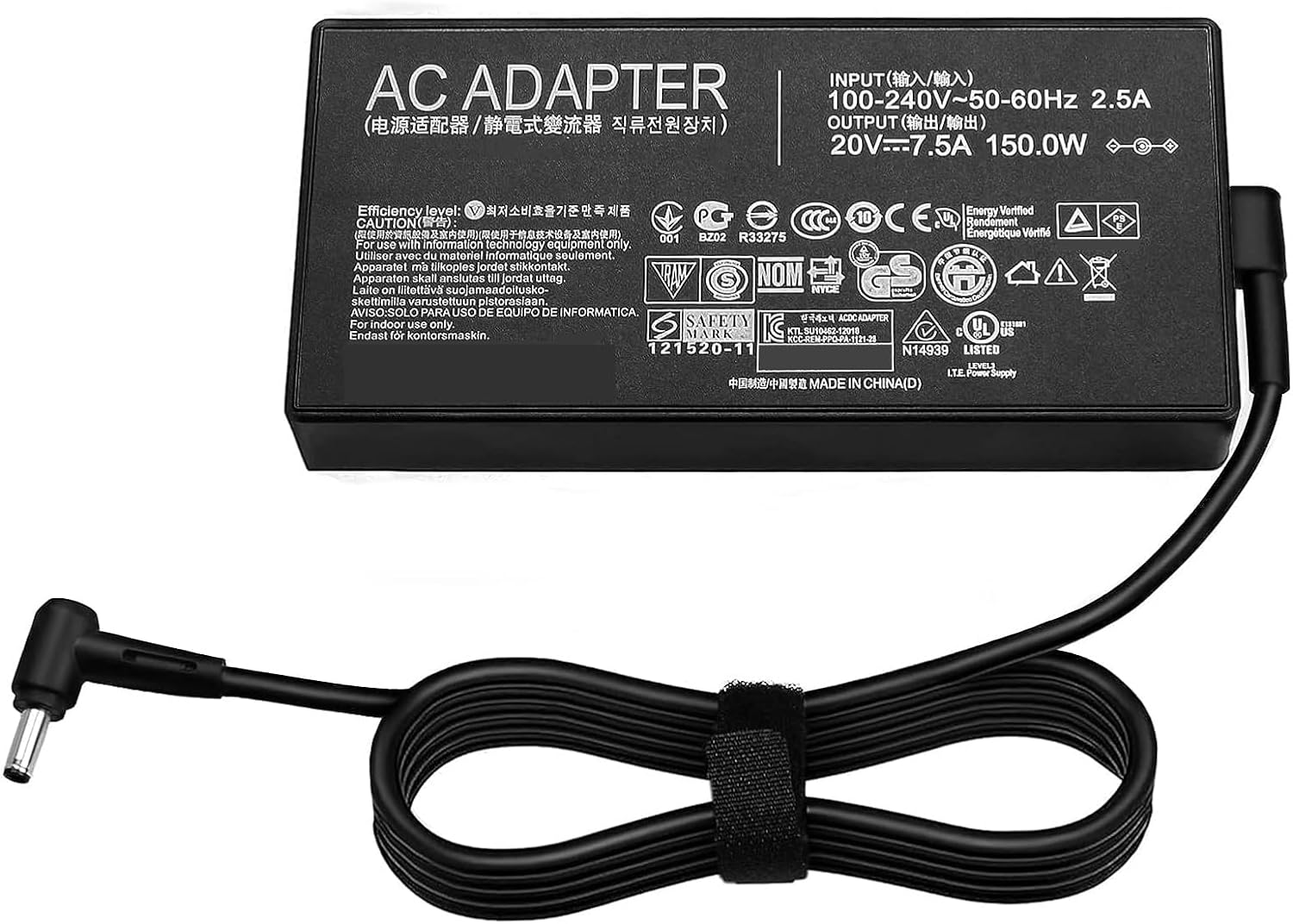 20V 7.5A Charger Compatible with Asus Vivobook Pro 15 16 16X k6602vv m6500xv m7600re m7600qe n7600pc k6502vu k6500zh k6602vu Creator Q540VJ Q530VJ Laptop A18-150P1A ADP-150CH B