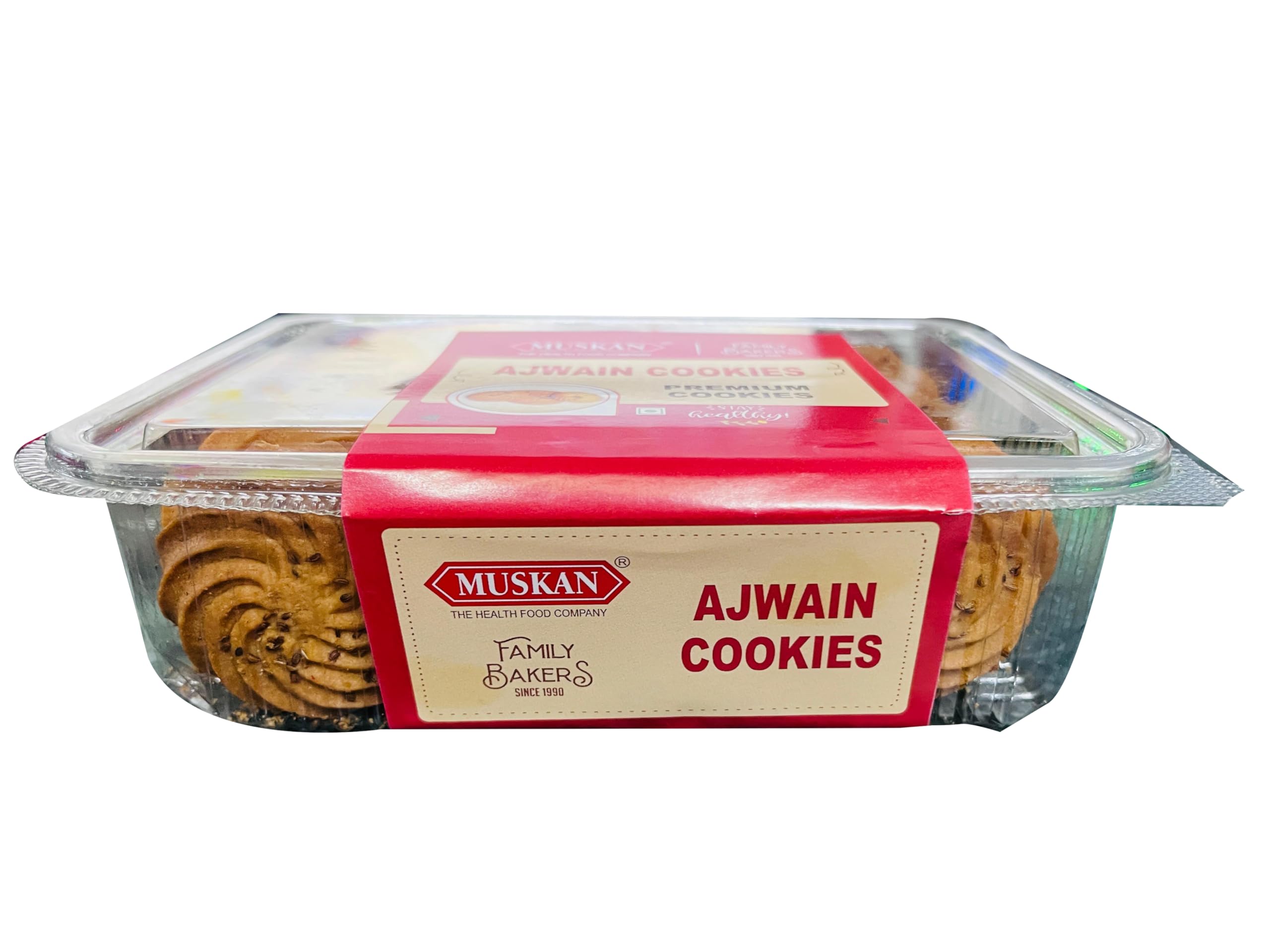 MUSKAN Ajwain Cookies – Carom Seed Biscuits | Savory, Digestive & Crispy Indian Snack | 350gm-image-23
