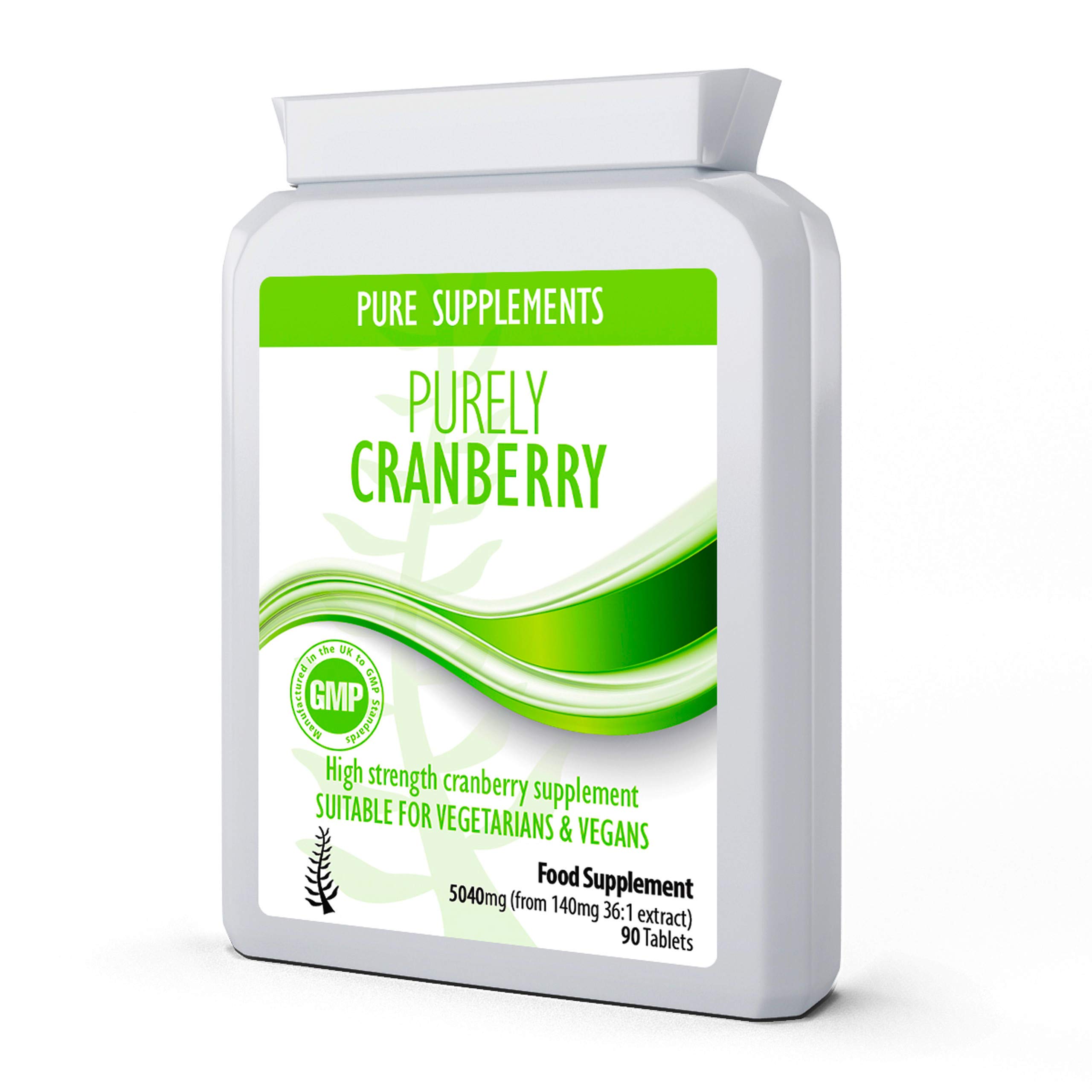 Cranberry Tablets 5000mg for Women Men - High Strength Supplement 90 Tablets - Vegetarians and Vegans - UK Made (not Capsules)