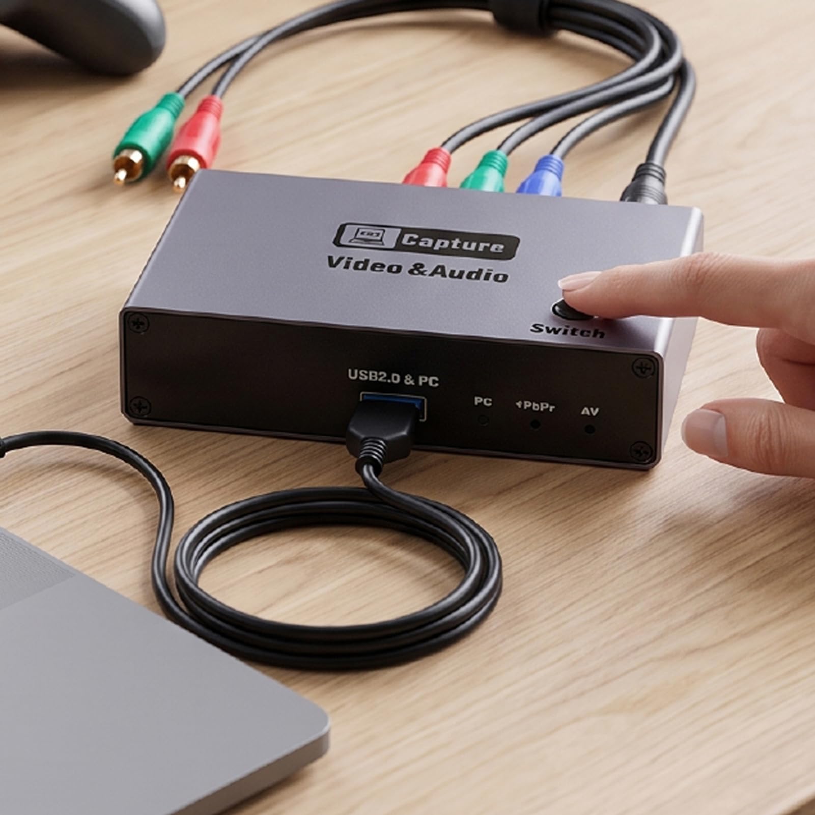 Cuifati Tarjeta de Captura de Vídeo para VHS a Digital con Entrada AV YPbPr