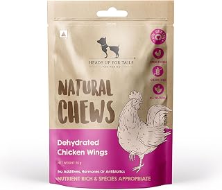 HUFT Natural Chews – Dehydrated Chicken Wings for Dogs – 70 gm (Pack of 2) | Single-Ingredient, High-Protein Dog Treats | ... Price In India