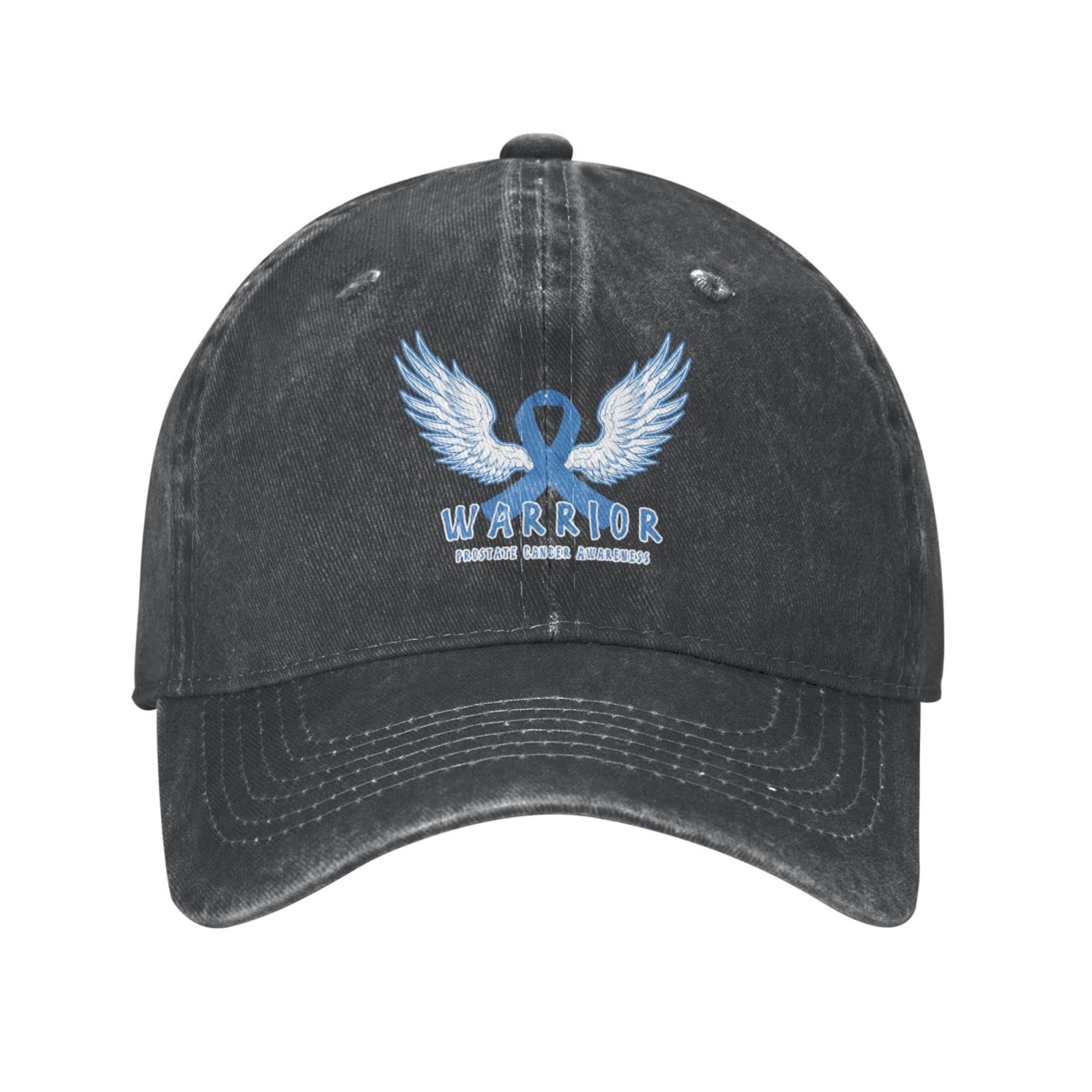 Yaxinduobao Unisex As Pic Warrior Prostate Cancer Awareness Hat Baseball Cap Cottonfits Men Women Washed Denim Adjustable Dad Hat