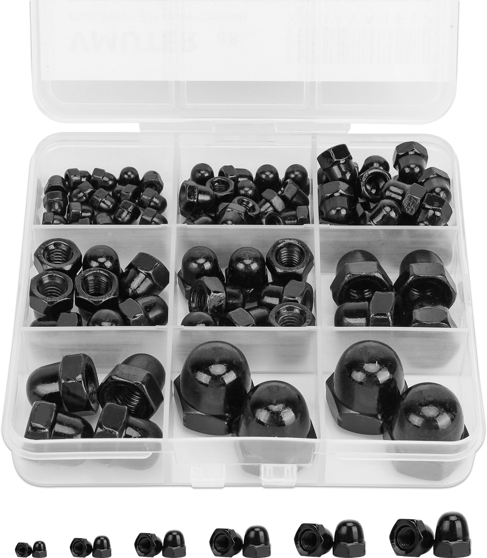 Stainless Steel Acorn Nuts - 107 Piece Set -13 Stainless Steel Acorn Nuts - 107 Piece Set -13