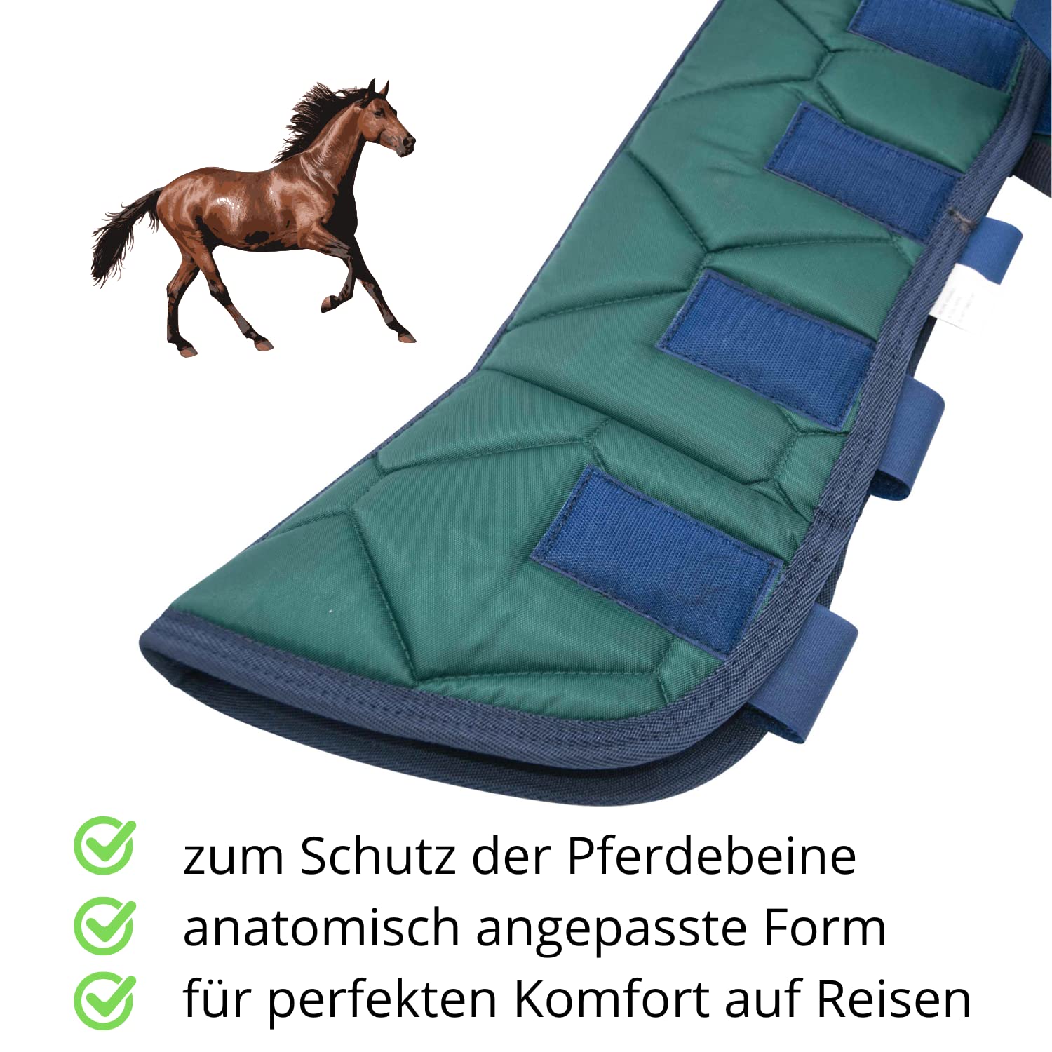 AMKA Transportgamaschen für Pferde 4er Set Travelboots, grün ***