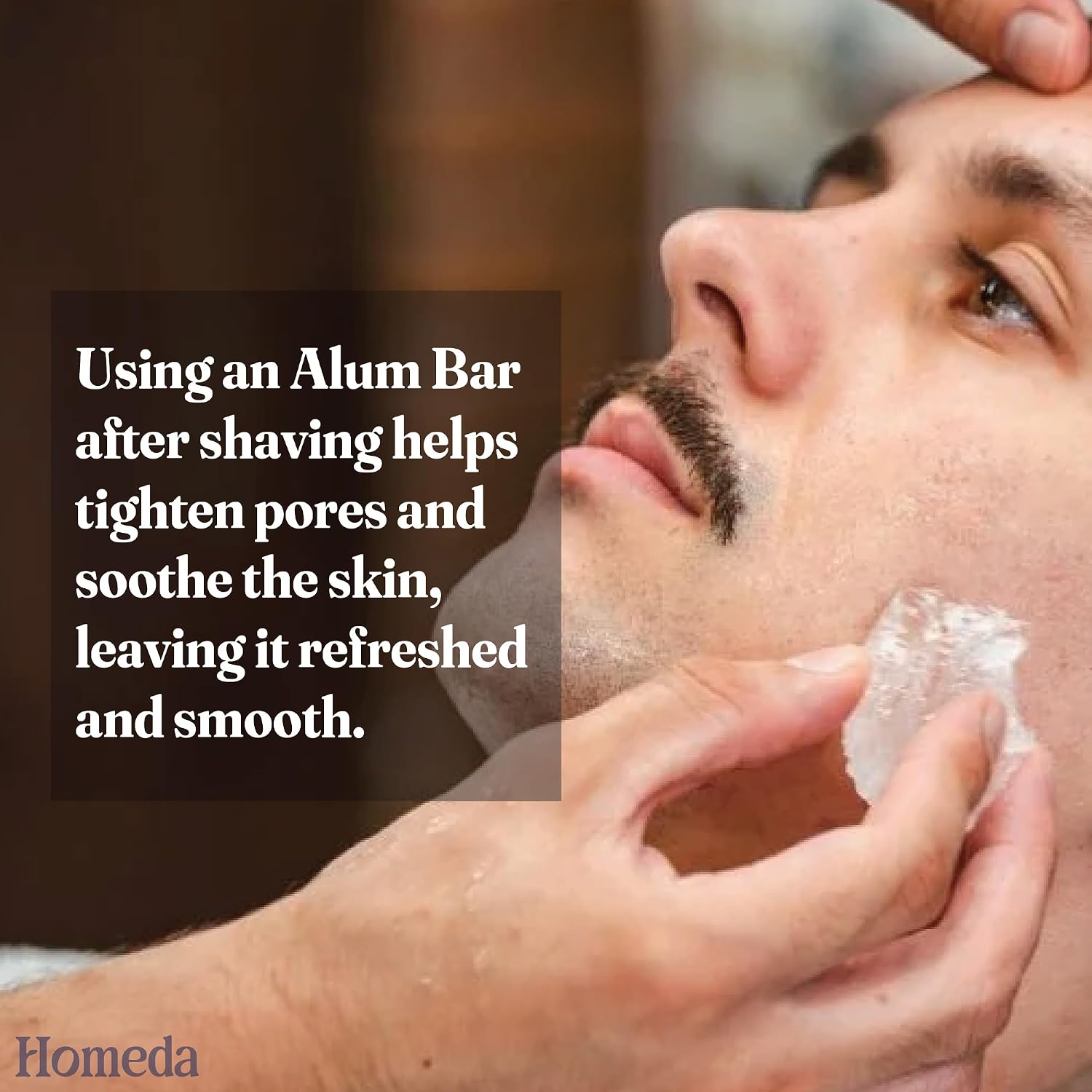 Alum Block for Shaving, Alum Stone for Face, Piedra De Alumbre Natural Bar for Underarm, Fitkari, Fitkiri, Allum Deodorant for Men and Women - with Storage Case (100g - 1 Piece)