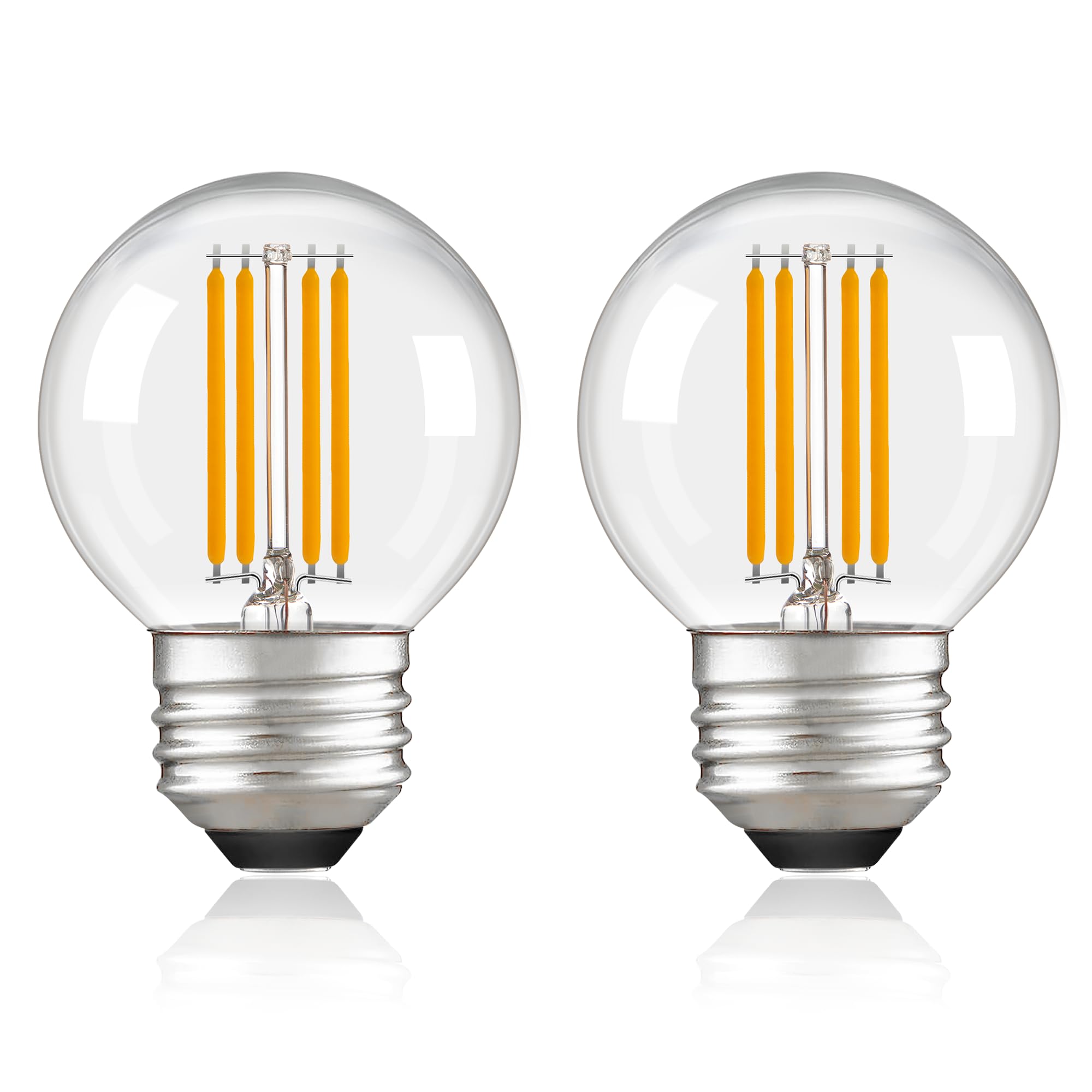 Dimmable LED G16 5 Light Bulb 40W Equal 4W Small Round Light Bulbs Globe Short Light Bulbs for