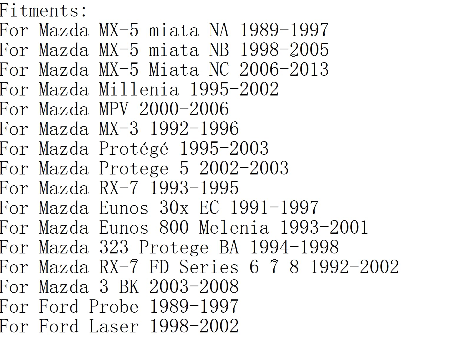 NATEFEMIN Replacement Car Windshield Wiper Cowl Cap Cover for Mazda MX-5 Miata NC 2006-2013 E01650796