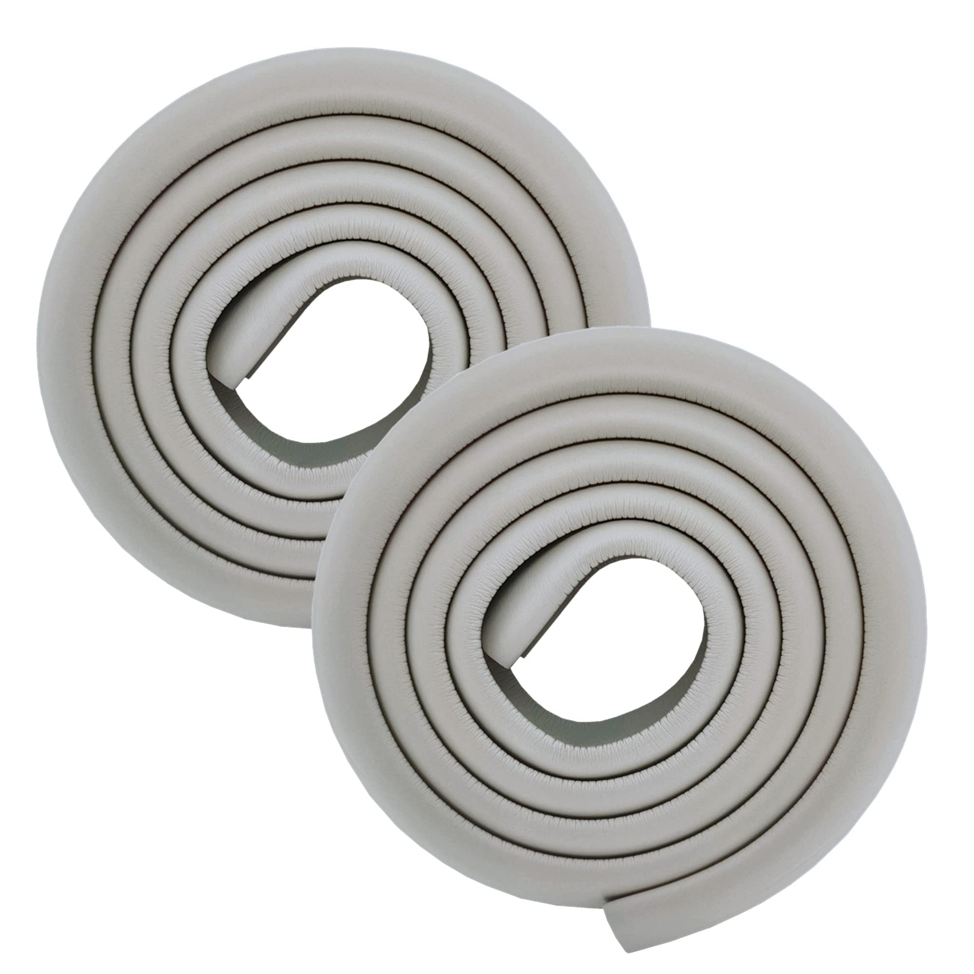 M2cbridge L Shape Extra Thick Furniture Table Edge Protectors Foam Baby Safety Bumper Guard 6.5 Ft (Grey （6.5ft x 2）)